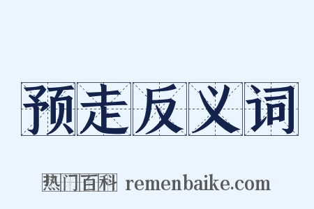 预走反义词是什么意思的图片